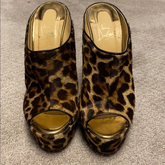 Christian Louboutin Shoes - Christian louboutin leopard print mule